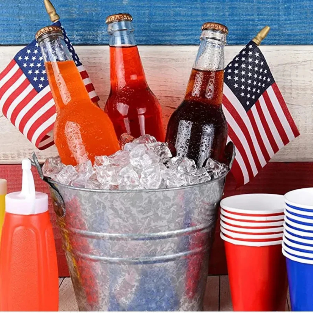 Set di ventagli con bandiere a bastoncino della Coppa del Mondo USA in confezione bulk