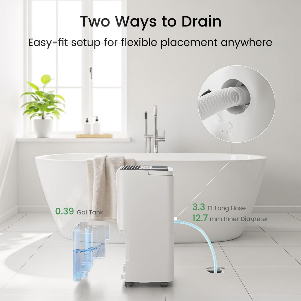 Dehumidifier Large Room Energy Efficient Smart Portable Air Dryer