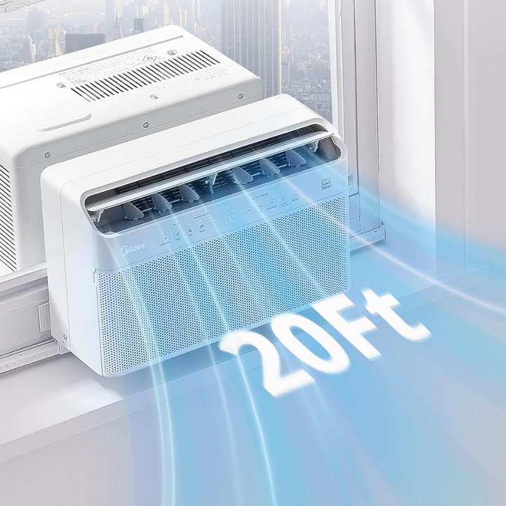 Unità di condizionamento finestra con inverter intelligente, sistema di raffreddamento silenzioso e a risparmio energetico