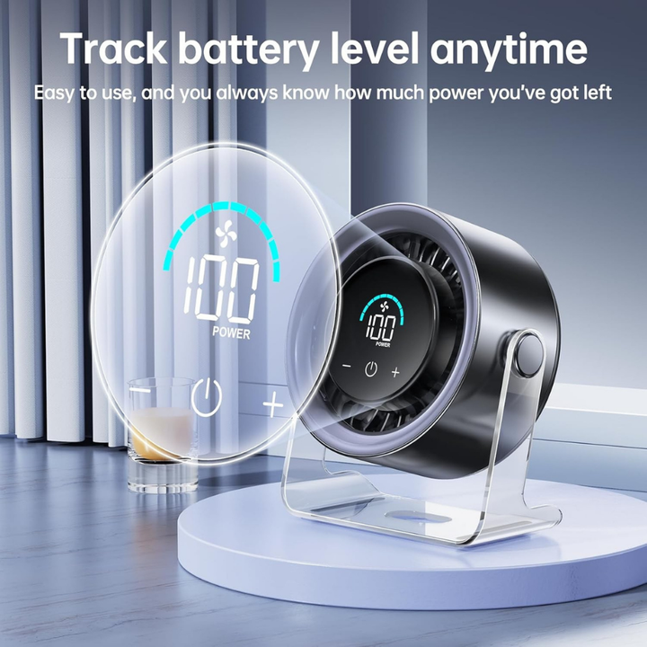 Desk Fan Portable Cooling Fan Quiet Oscillating Air Circulator