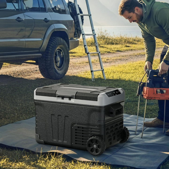 Mini-Kühlschrank Tragbare Auto-Gefriertruhe Rollbarer Camping-Kühler