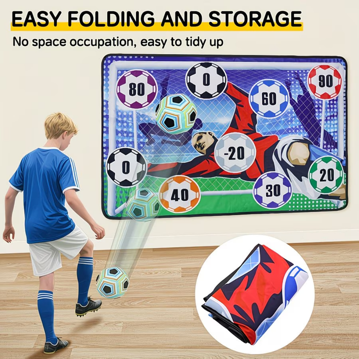 Gioco Porta da Calcio Coppa del Mondo Bersaglio per Bambini Set da Interno ed Esterno