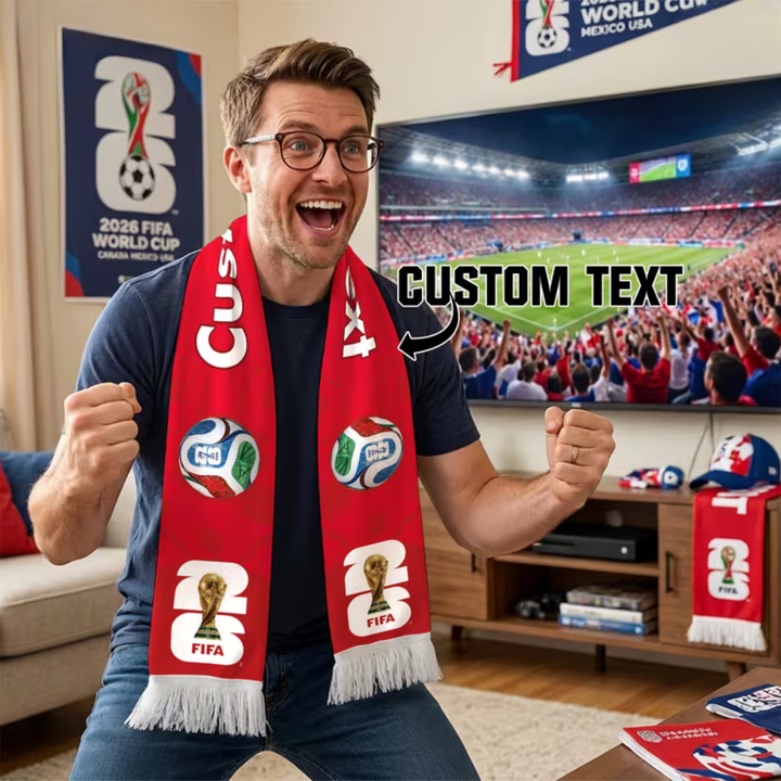 Fußballschal mit individuellem Text WM-Fanbanner