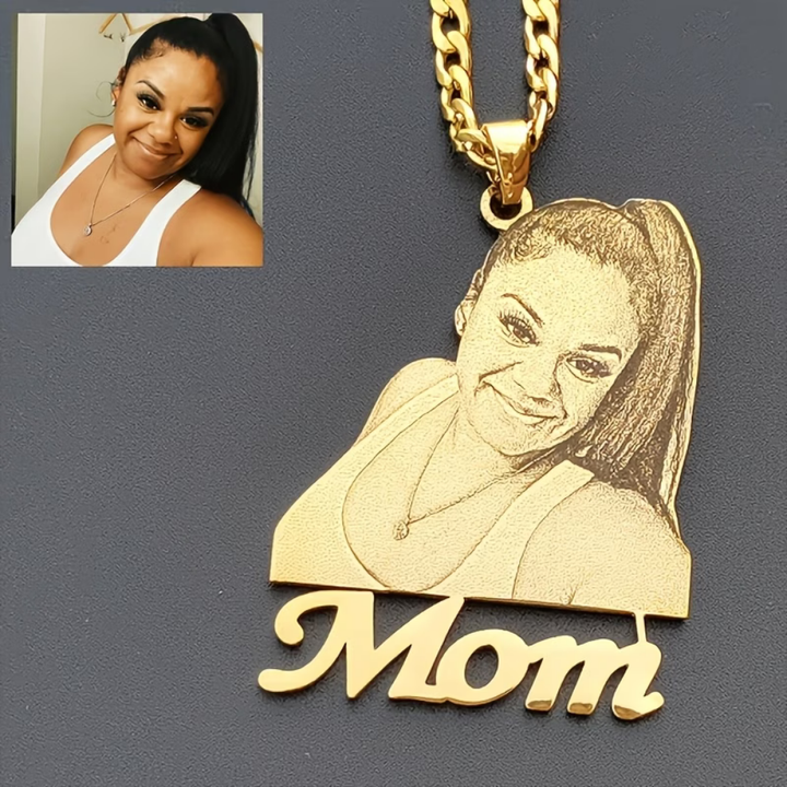 Photo Necklace Personalized Pendant Mothers Day Gift