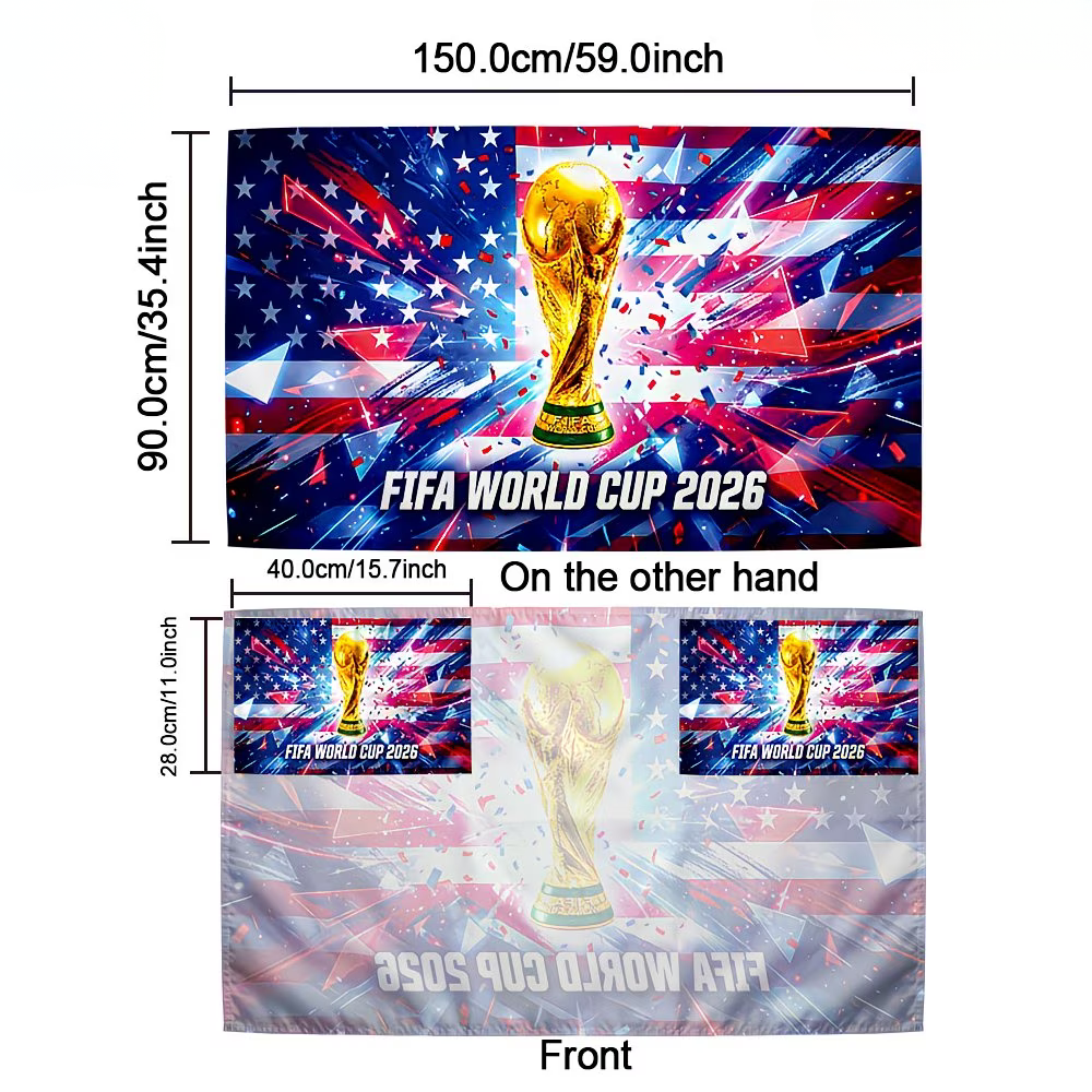 Pláštěnka s vlajkou USA na mistrovství světa - fanouškovská vlajka na fotbalový stadion