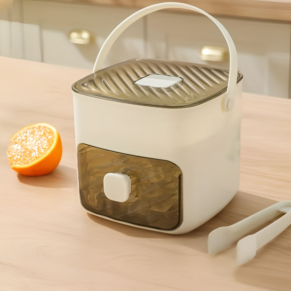 Vassoio Refrigerante per Ghiaccio con Capacità Grande, Contenitore di Conservazione per Congelatore