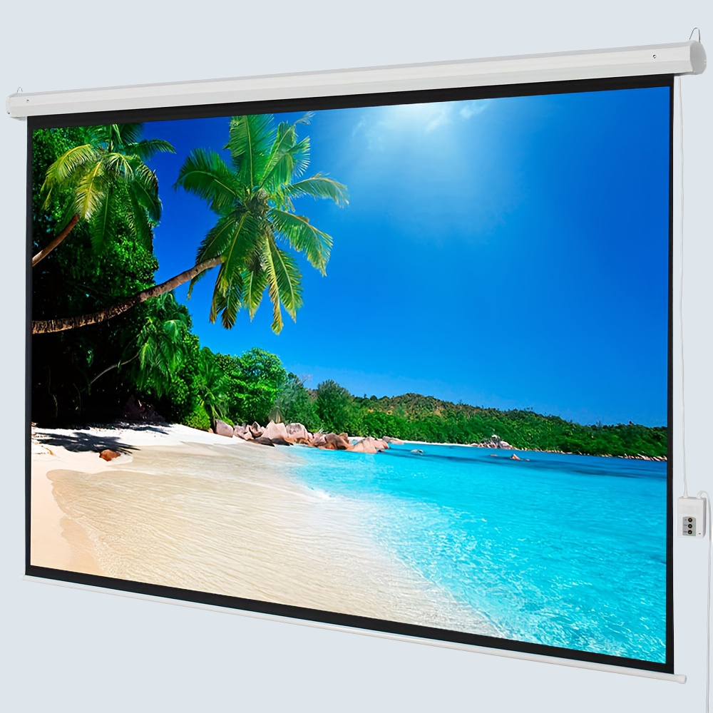 Projector Screen World Cup Motorized 100 Inch Remote Home Theater