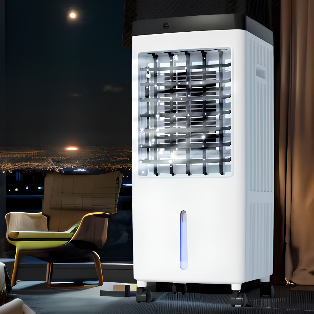 Condizionatore d'Aria Portatile Raffrescatore Evaporativo Ventilatore per Ambienti Grandi