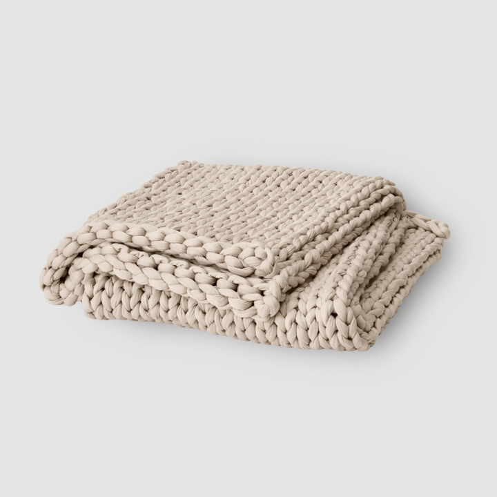 Coperta Ponderata Rinfrescante in Maglia Grossa per Dormire