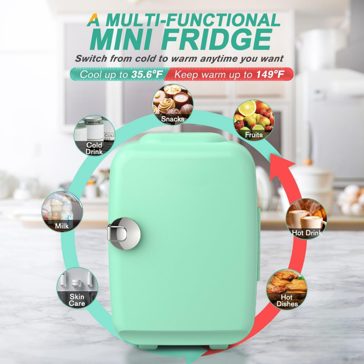 Mini frigorifero portatile refrigeratore e scaldavivande compatto