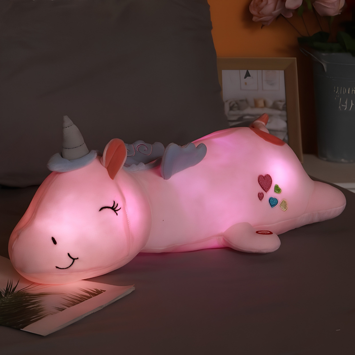 Children's Night Light LED Plush Bedside Lamp Soft Glowing Toy