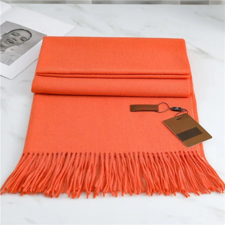 Winter Scarf Warm Cozy Knit Wrap Soft Fringe Texture