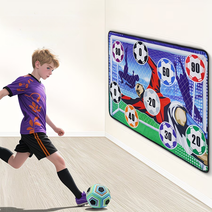 Gioco Porta da Calcio Coppa del Mondo Bersaglio per Bambini Set da Interno ed Esterno