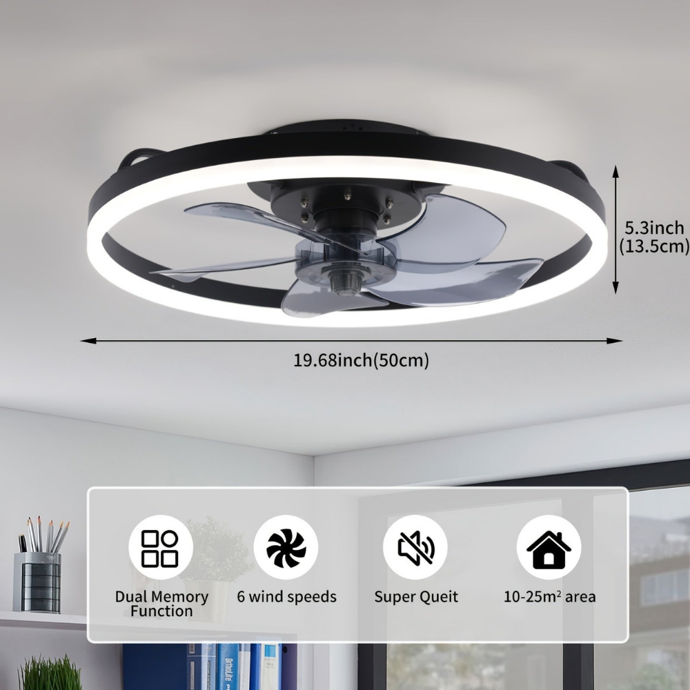 Energy Efficient Ceiling Fan Light Modern Design