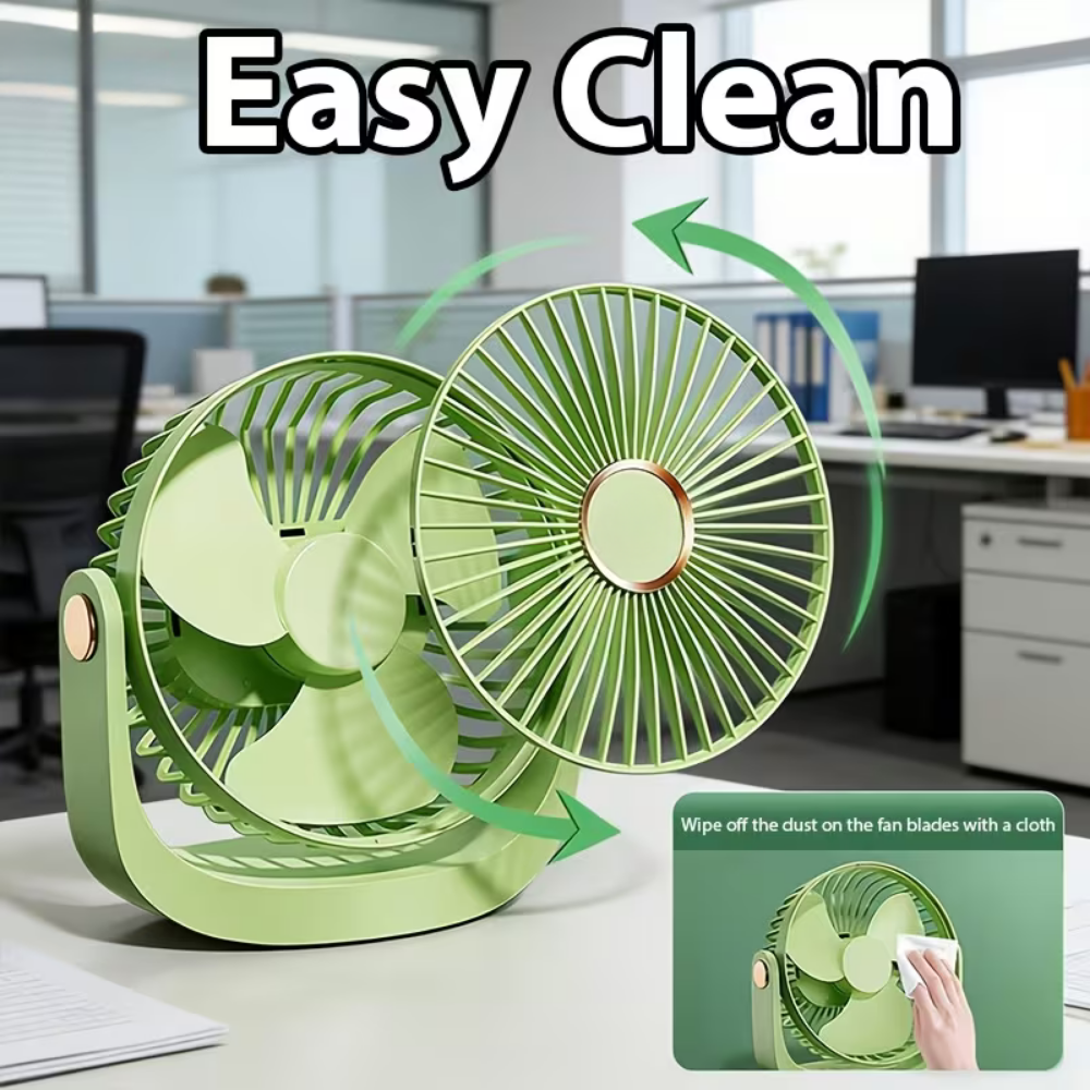 Tragbare Klimaanlage USB-Schreibtischventilator Wiederaufladbar Leise Kühlung