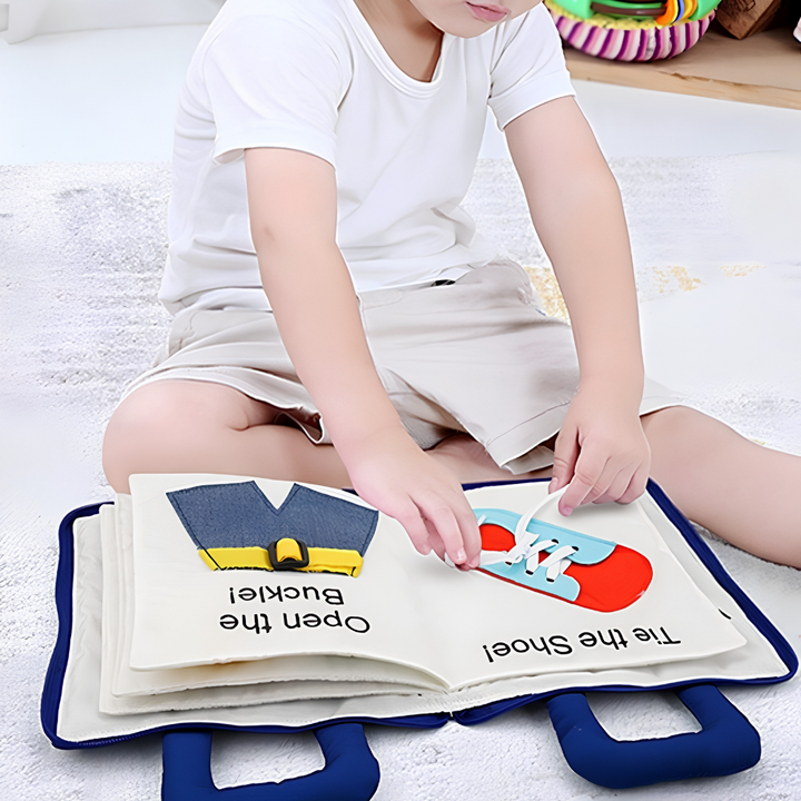 Learning Montessori Educational Toy Toddlers Fabric Activity Book