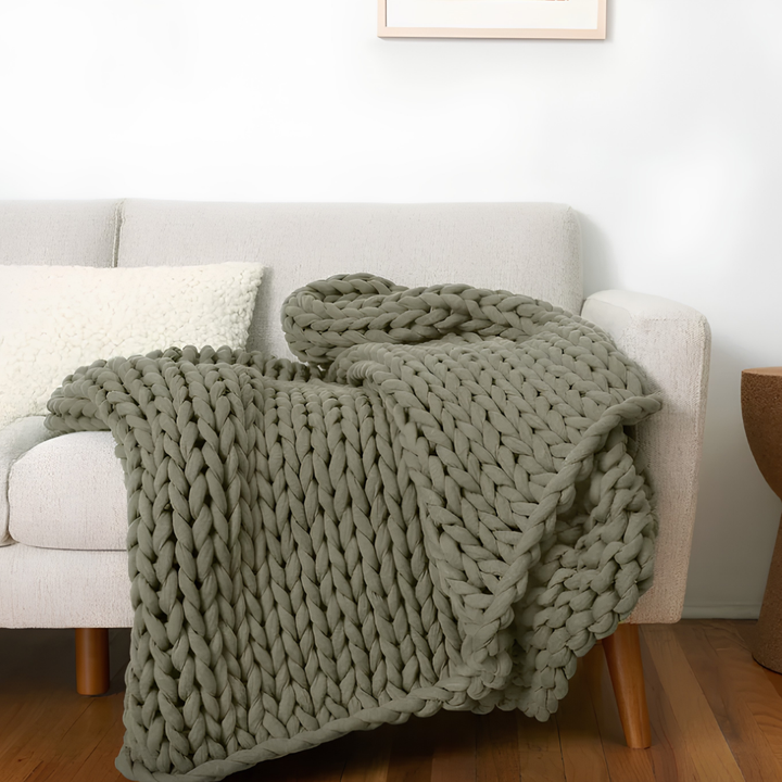 Coperta Ponderata Rinfrescante in Maglia Grossa per Dormire
