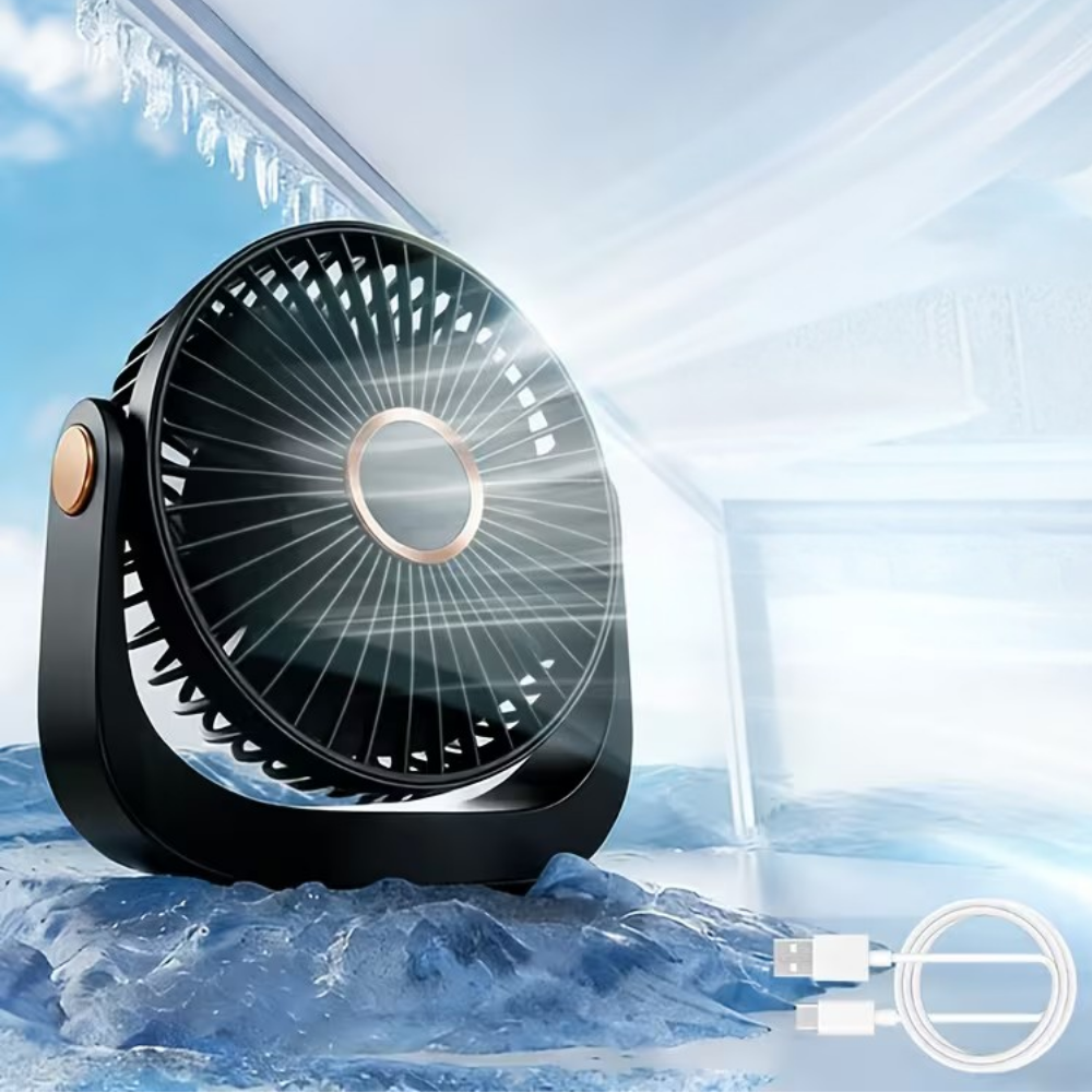 Tragbare Klimaanlage USB-Schreibtischventilator Wiederaufladbar Leise Kühlung