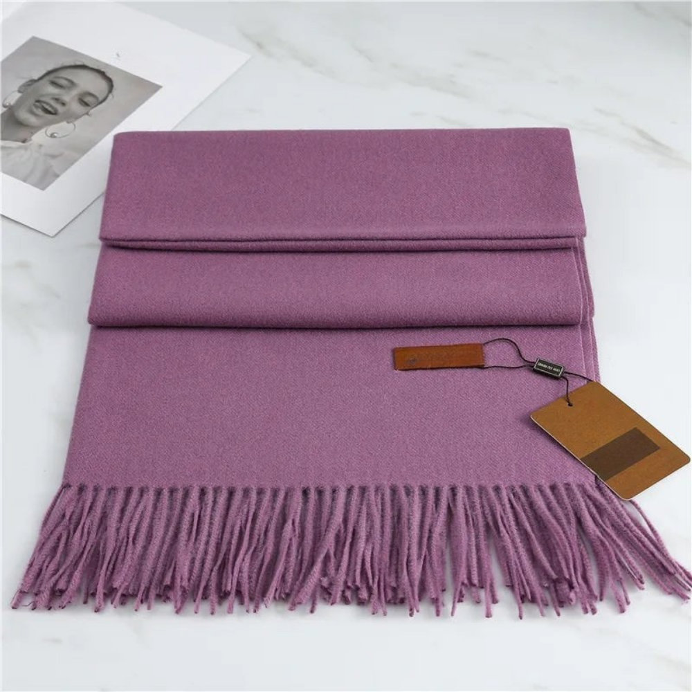 Winter Scarf Warm Cozy Knit Wrap Soft Fringe Texture