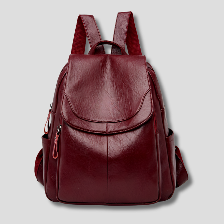 Damen Leder Rucksack Diebstahlsicherer Reißverschluss Kompakter Tagesrucksack