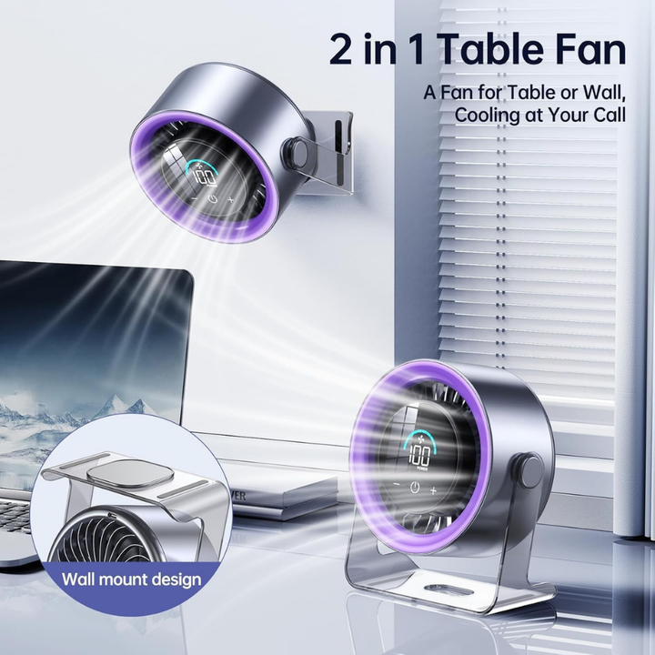 Desk Fan Portable Cooling Fan Quiet Oscillating Air Circulator