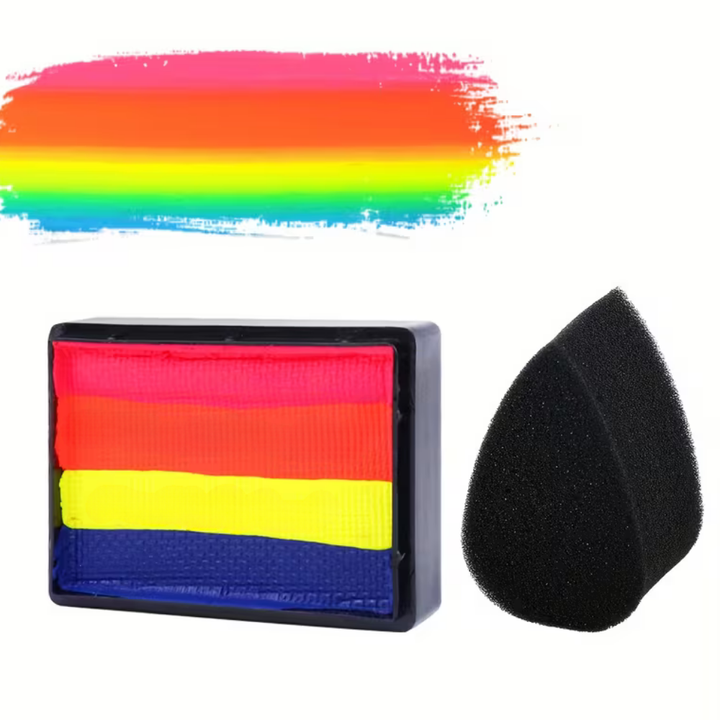 Set di pittura per il corpo Rainbow Split Cake, trucco per il viso, trucco UV, Coppa del Mondo