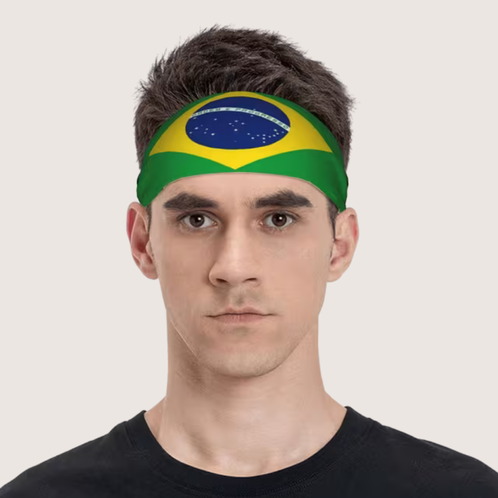 Stirnband Brasilien Flagge Weltmeisterschaft Fußball Sport Haarband