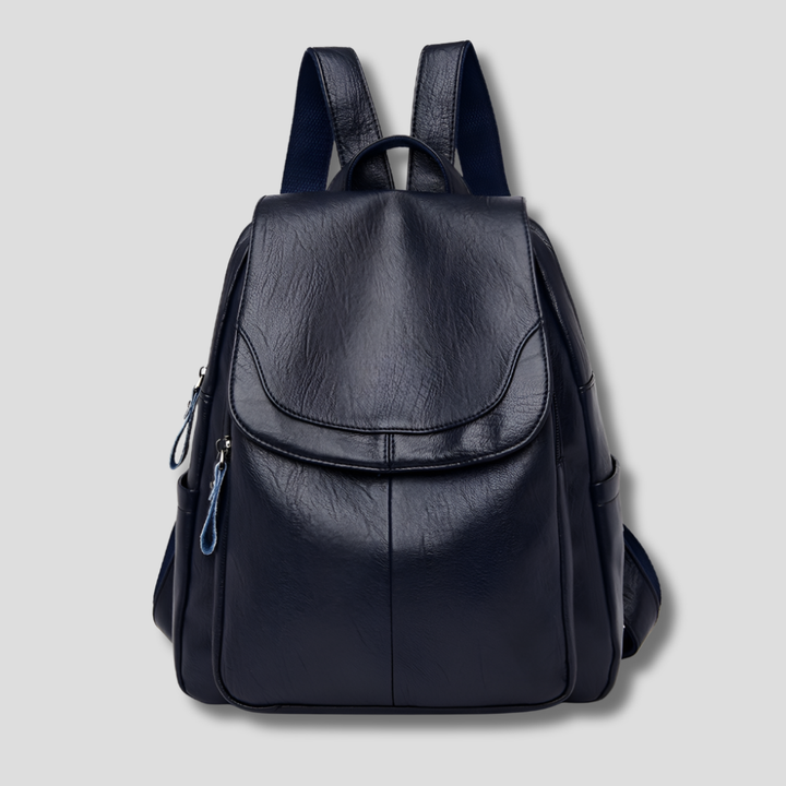 Damen Leder Rucksack Diebstahlsicherer Reißverschluss Kompakter Tagesrucksack