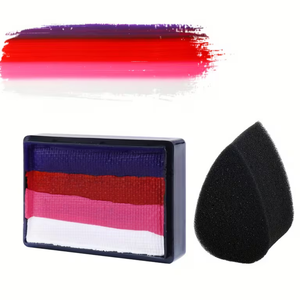 Set di pittura per il corpo Rainbow Split Cake, trucco per il viso, trucco UV, Coppa del Mondo