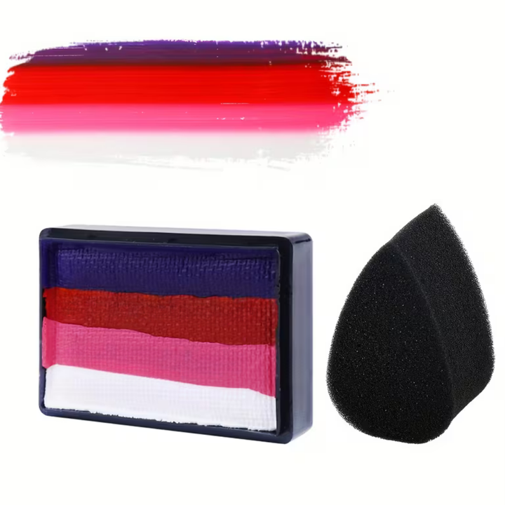 Set di pittura per il corpo Rainbow Split Cake, trucco per il viso, trucco UV, Coppa del Mondo