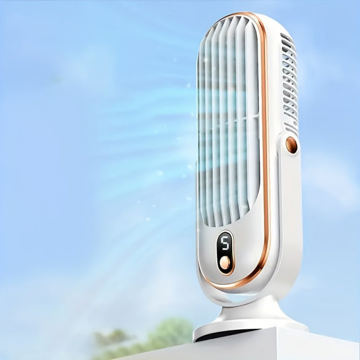 Věžový ventilátor s chlazením, dobíjecí baterií a odpařovacím chladičem