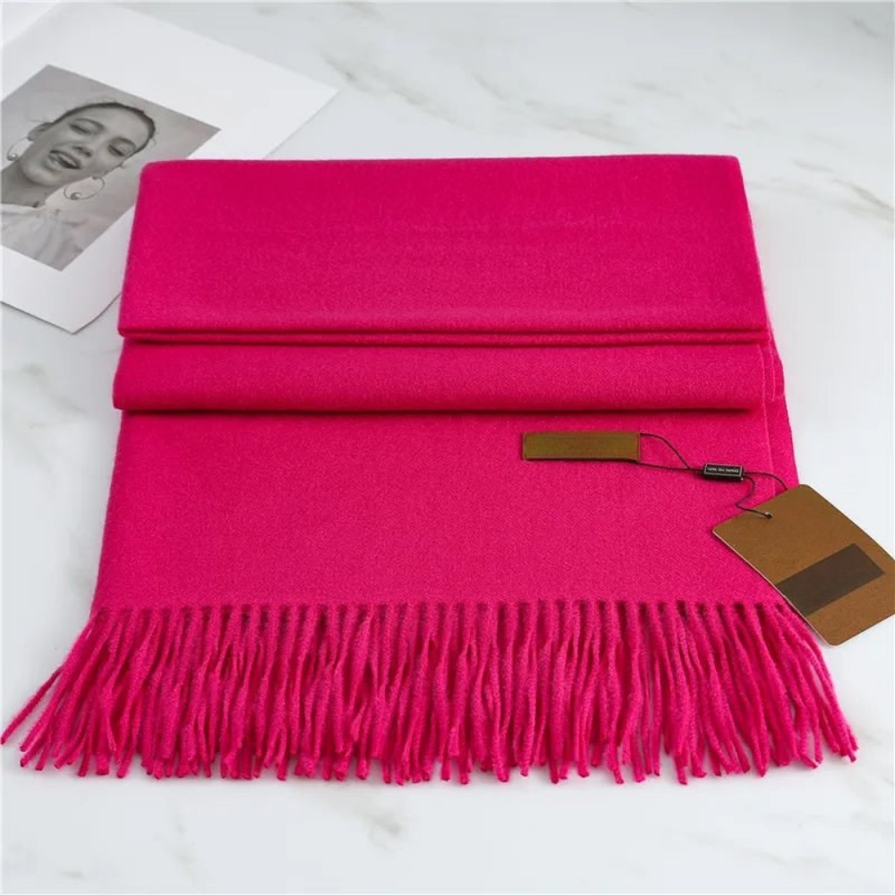 Winter Scarf Warm Cozy Knit Wrap Soft Fringe Texture