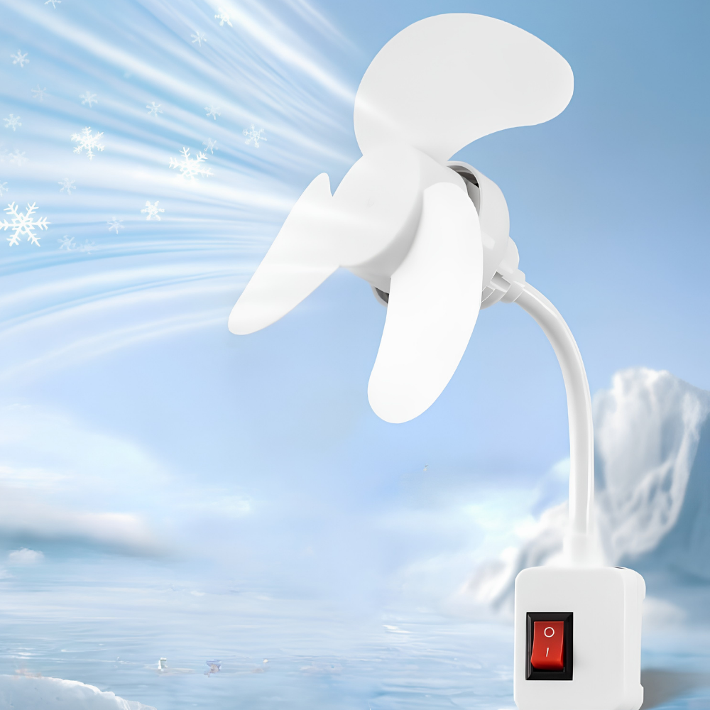 Chladicí stolní ventilátor, oscilující, tichý, kompaktní, přenosný