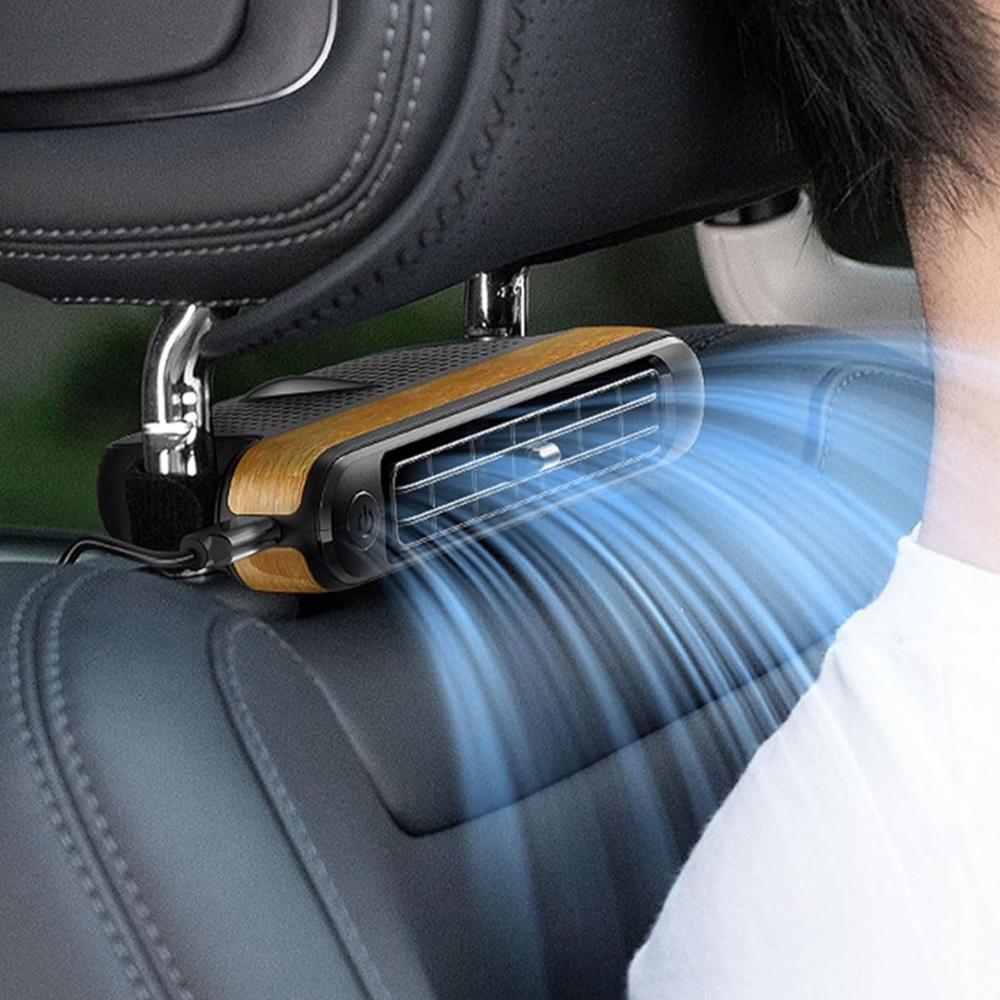 Ventilatore portatile per sedile auto con condizionatore d'aria, USB, bocchetta di raffreddamento regolabile