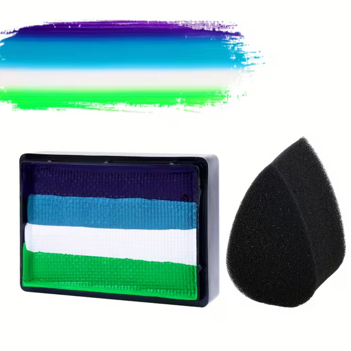 Set di pittura per il corpo Rainbow Split Cake, trucco per il viso, trucco UV, Coppa del Mondo