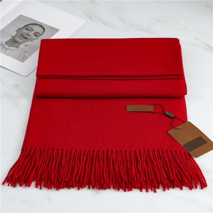 Winter Scarf Warm Cozy Knit Wrap Soft Fringe Texture