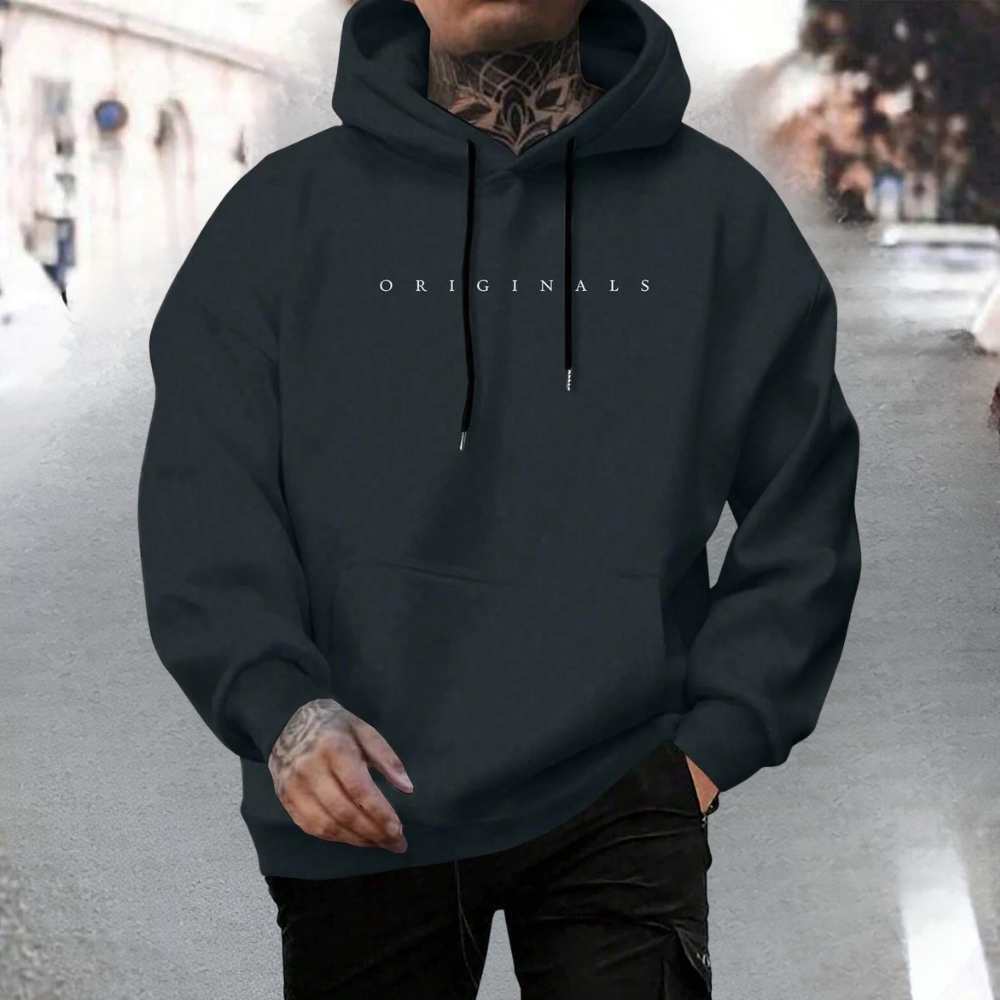 Men's Hooded Sweatshirt Casual Oversized Cotton Pullover