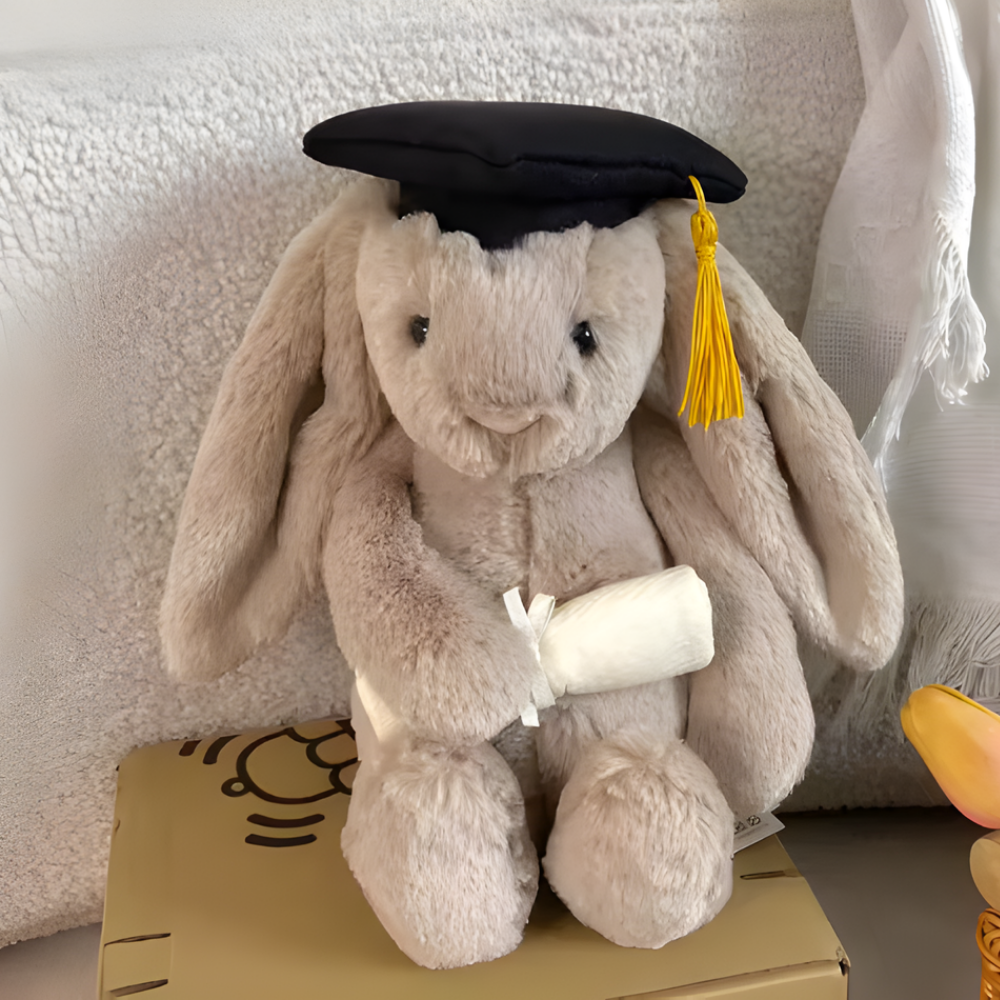 Plush Toy Bunnycat Graduation Rabbit Doll Cute Gift Stuffed Animal