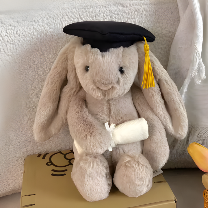 Plush Toy Bunnycat Graduation Rabbit Doll Cute Gift Stuffed Animal