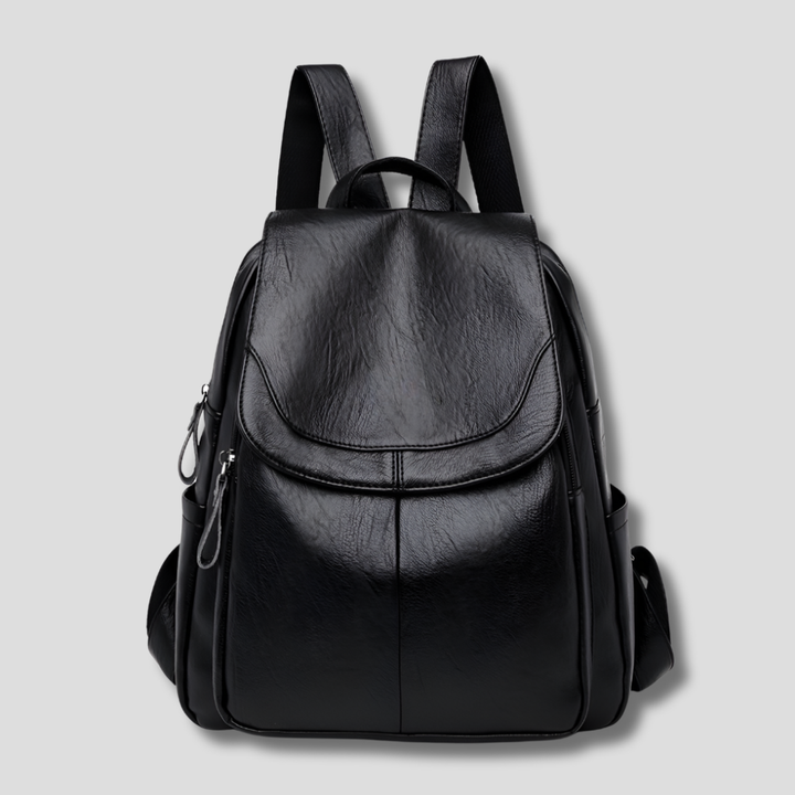 Damen Leder Rucksack Diebstahlsicherer Reißverschluss Kompakter Tagesrucksack