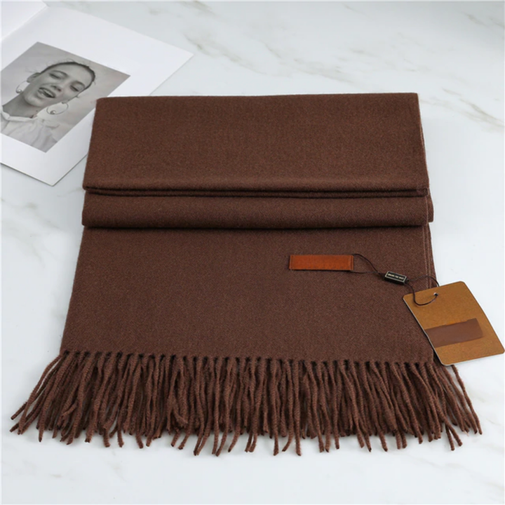 Winter Scarf Warm Cozy Knit Wrap Soft Fringe Texture