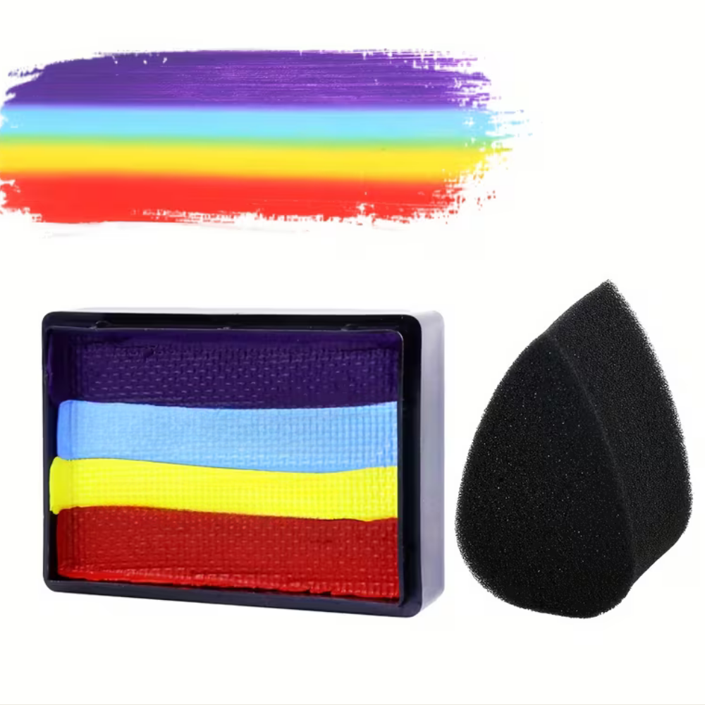 Set di pittura per il corpo Rainbow Split Cake, trucco per il viso, trucco UV, Coppa del Mondo