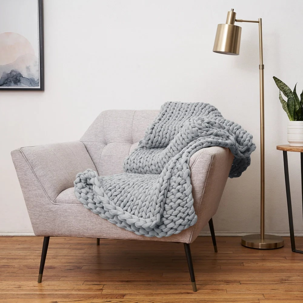 Coperta Ponderata Rinfrescante in Maglia Grossa per Dormire