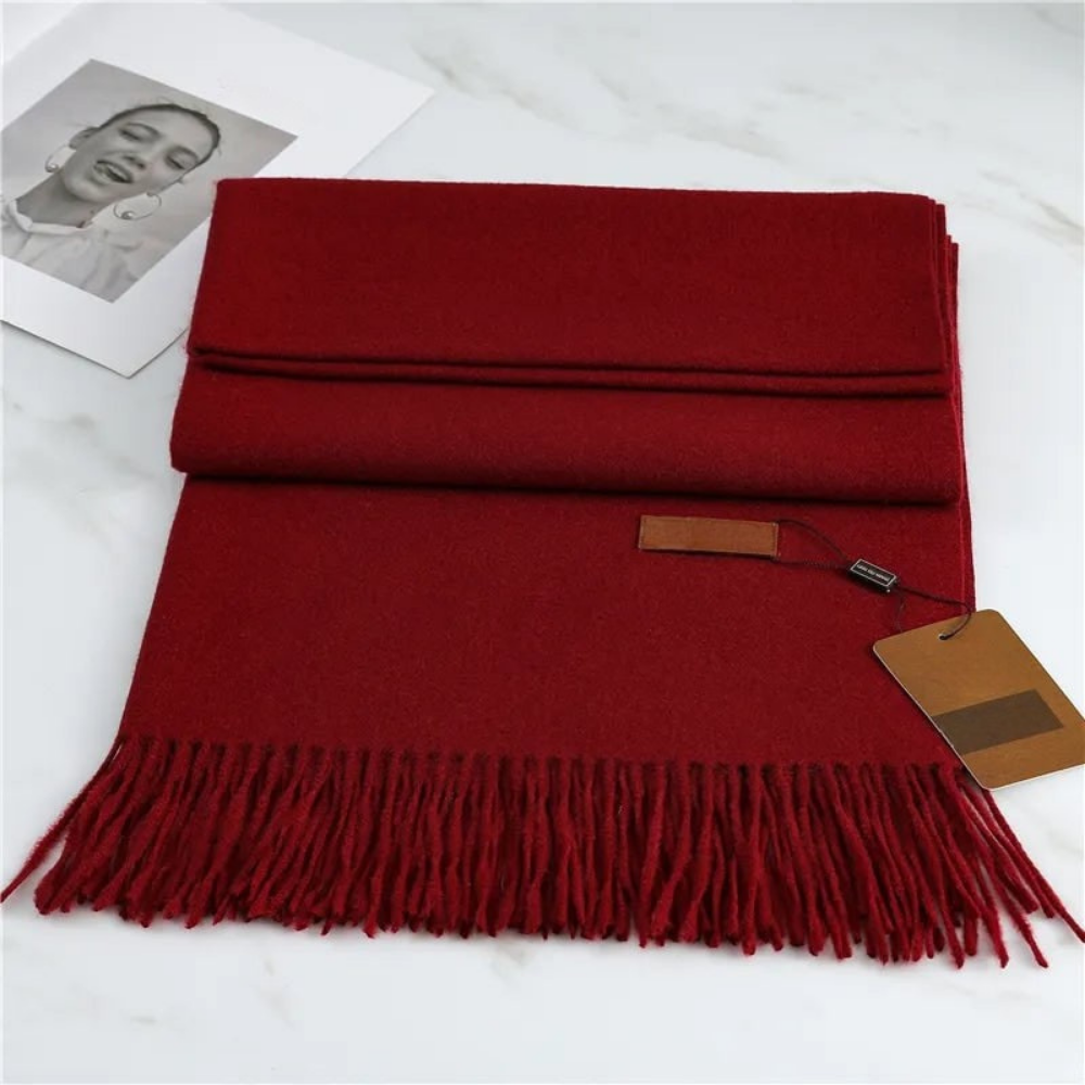 Winter Scarf Warm Cozy Knit Wrap Soft Fringe Texture