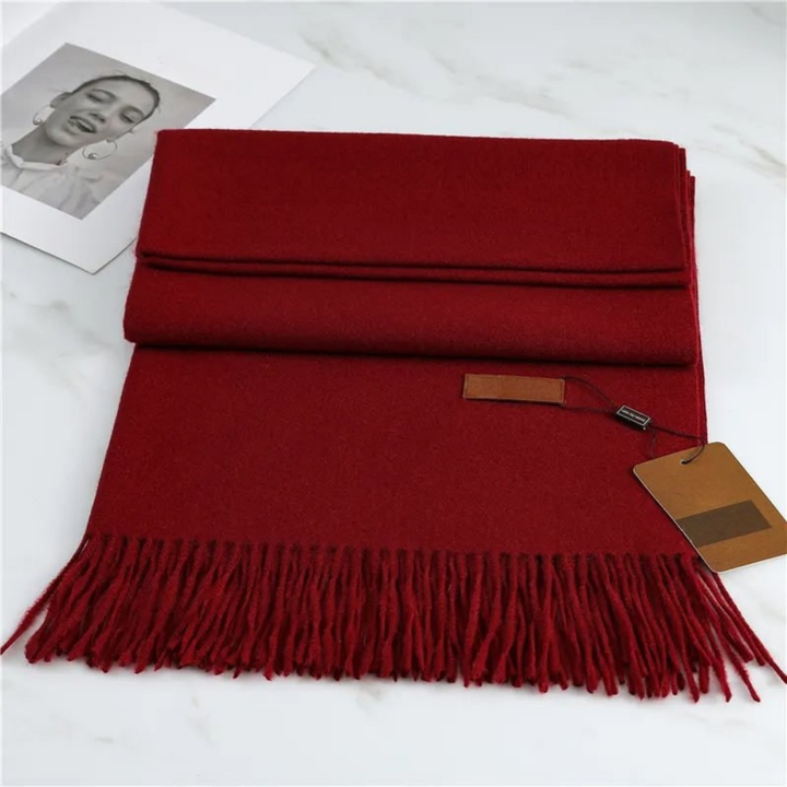 Winter Scarf Warm Cozy Knit Wrap Soft Fringe Texture