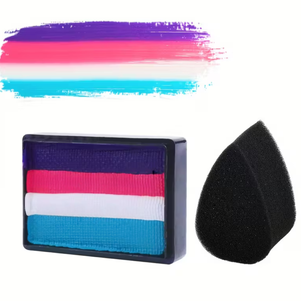 Set di pittura per il corpo Rainbow Split Cake, trucco per il viso, trucco UV, Coppa del Mondo