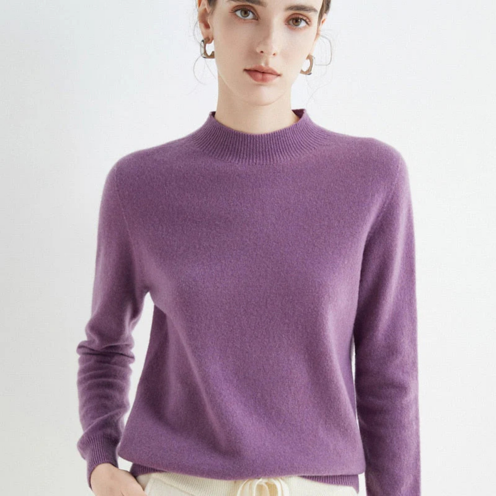 Maglione in cashmere e seta Maglione leggero a maglia Maglione in cashmere