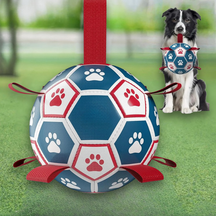 World Cup Durable Dog Toy Dog Soccer Ball Dual Grip Mesh Rugged