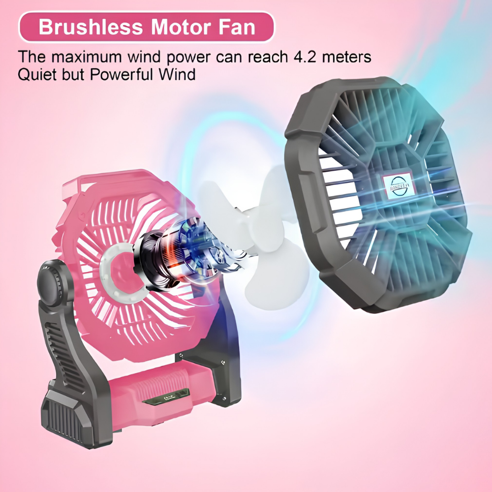 Desk Fan Portable Cooling Fan Rechargeable Camping Air Cooler
