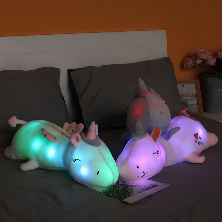 Children's Night Light LED Plush Bedside Lamp Soft Glowing Toy